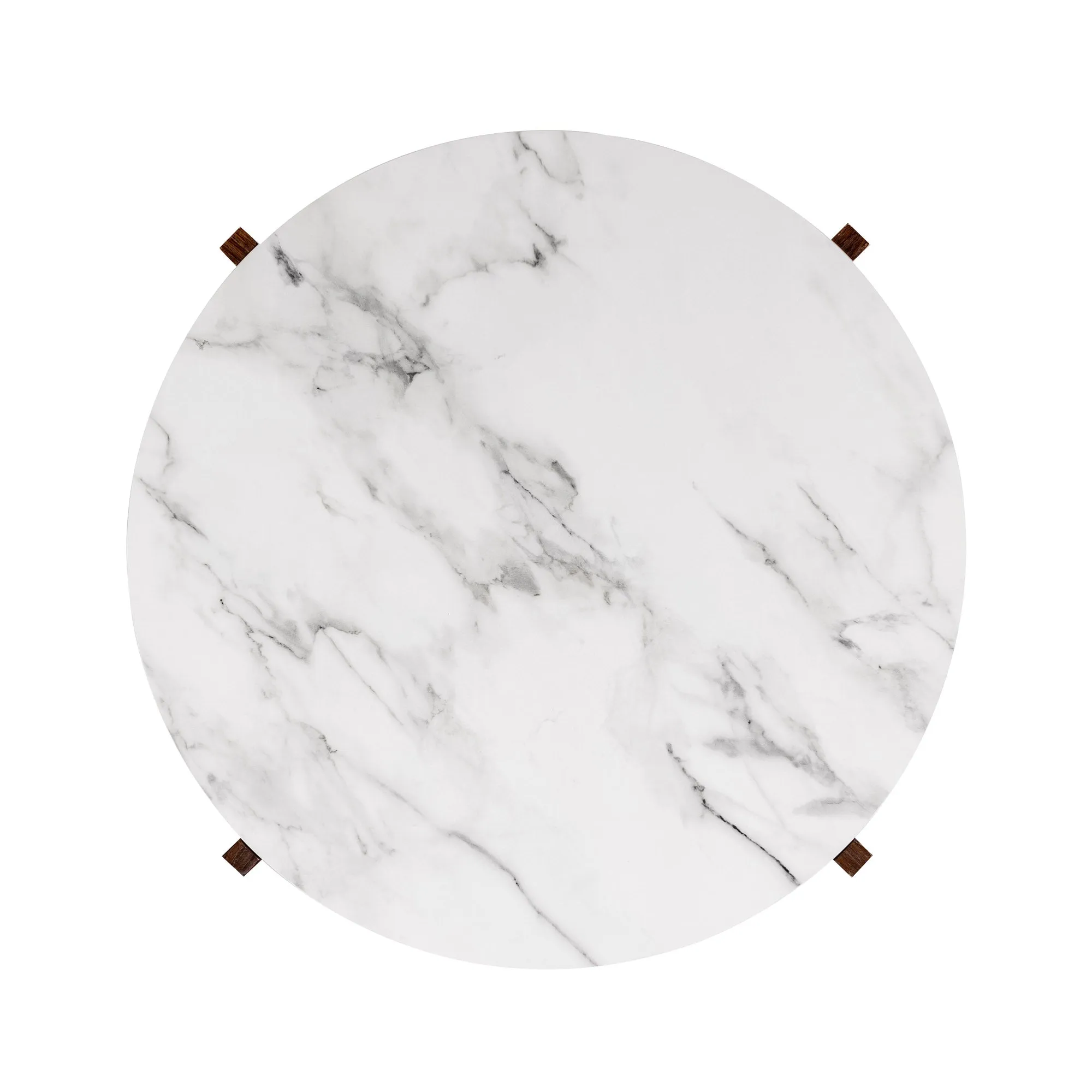 28" Round Coffee Table – Stylish Crossed Arch Base Perfect for Modern Living Room or Home Office