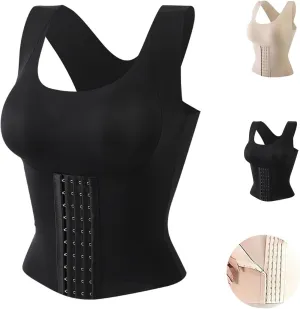 3 in 1 Waist Trainer Bra for Women, Posture Waist Buttoned Bra, Tummy Control Camisole Slimming Body Shaper