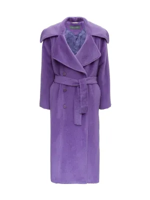 Alberta Ferretti Double-Breasted Belted Coat