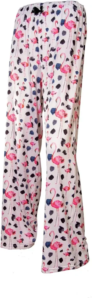 Amanda Blu Womens Pajama Pants Flamingo Design Sizes S-XXL