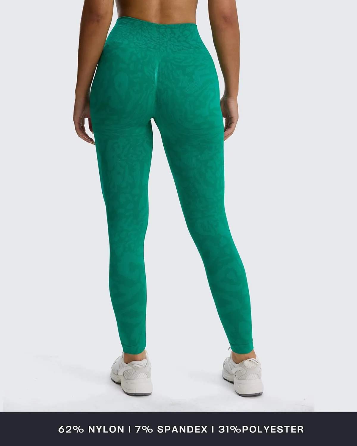 Aoxjox Women's High Waist Seamless Camo Hidden Scrunch Legging Knit Workout Yoga Pants 23"