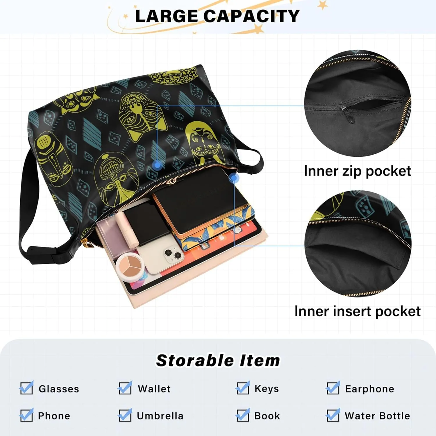 Beach Sea Shell Hobo Leather Purses for Women Large Men Leather Purse Chic Animal Print Designer Shoulder Purse