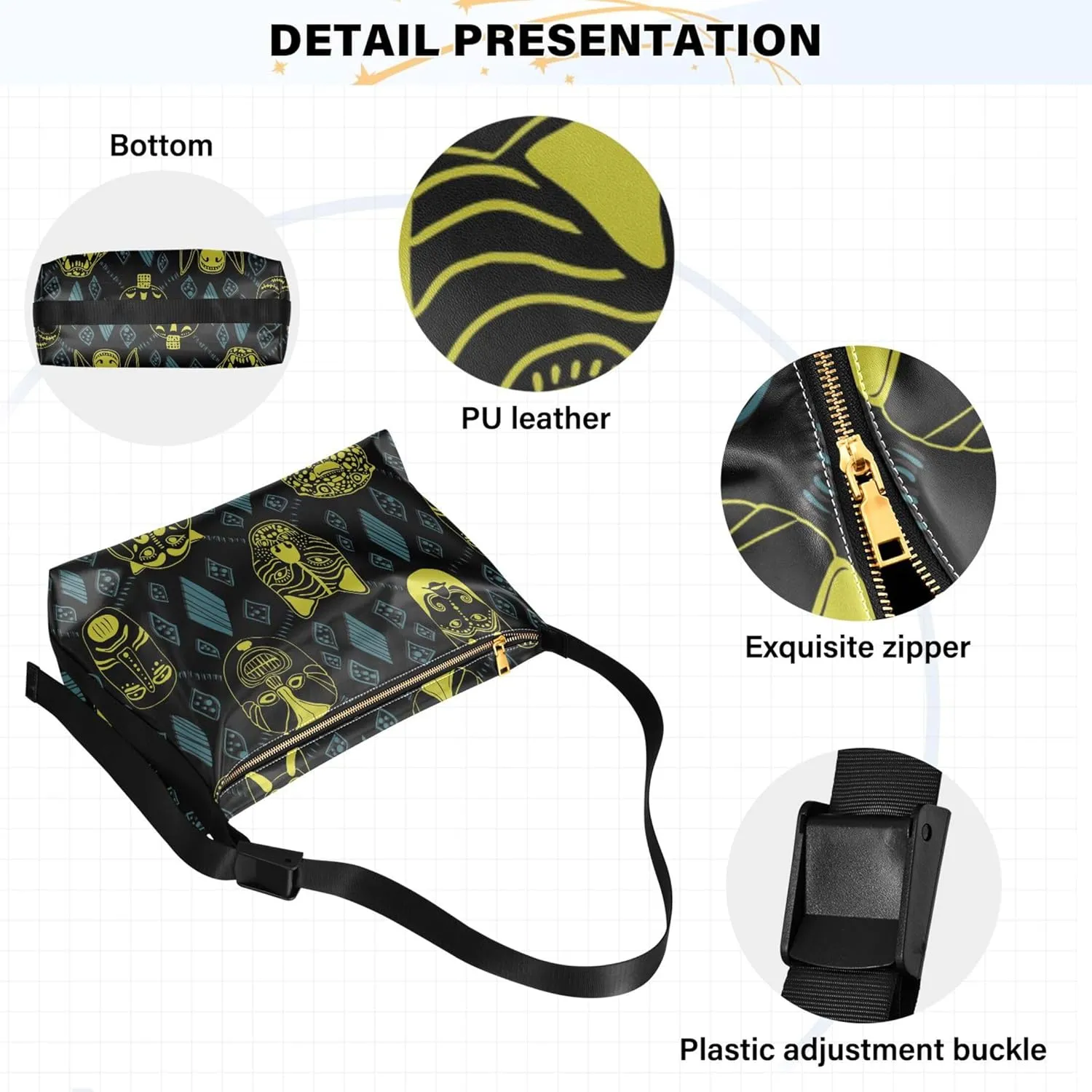 Beach Sea Shell Hobo Leather Purses for Women Large Men Leather Purse Chic Animal Print Designer Shoulder Purse