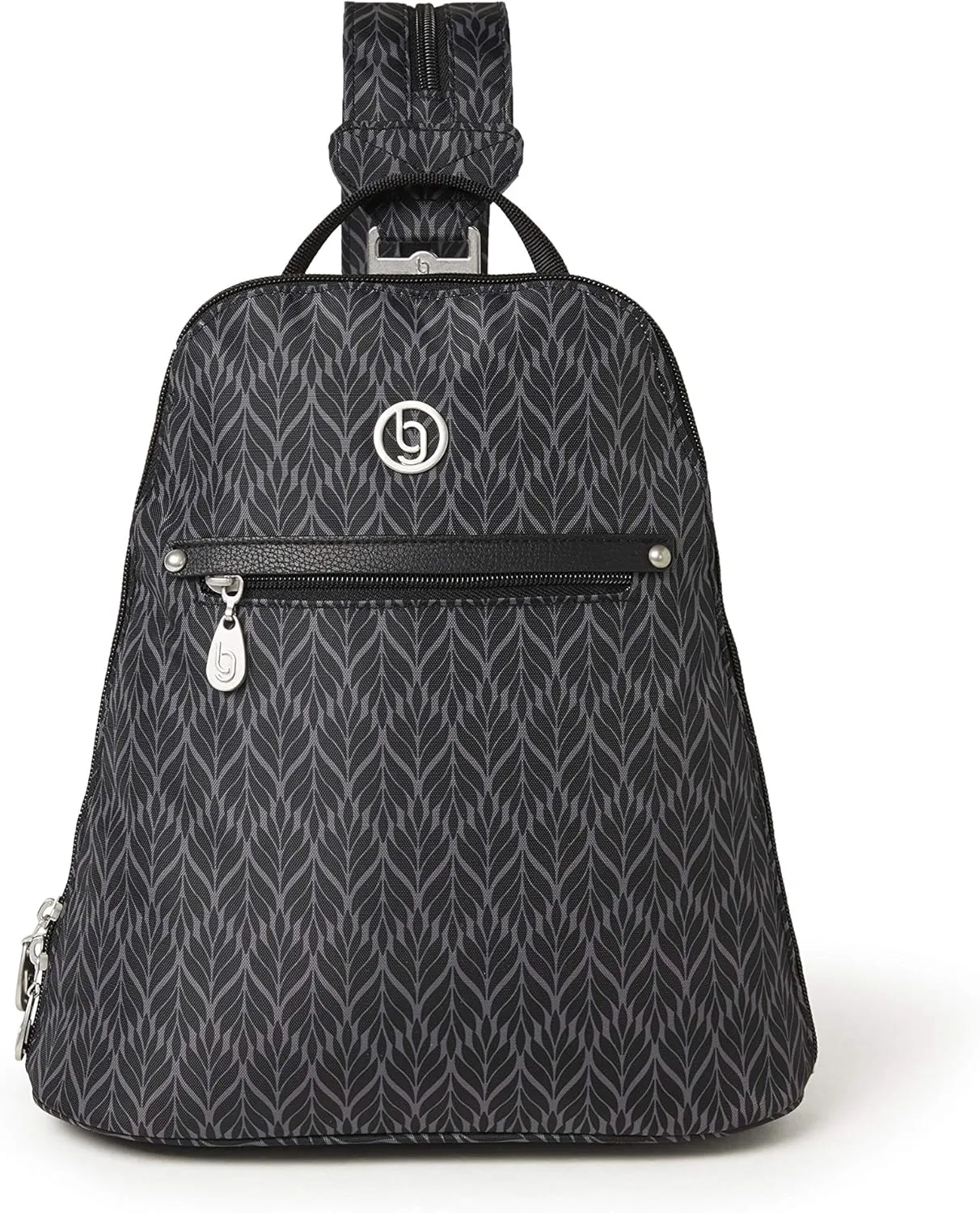 bg by baggallini Memphis Convertible Backpack - Lightweight, Carry-on Travel Bag With Multiple Pockets and RFID Protection (Geo Floral Print)