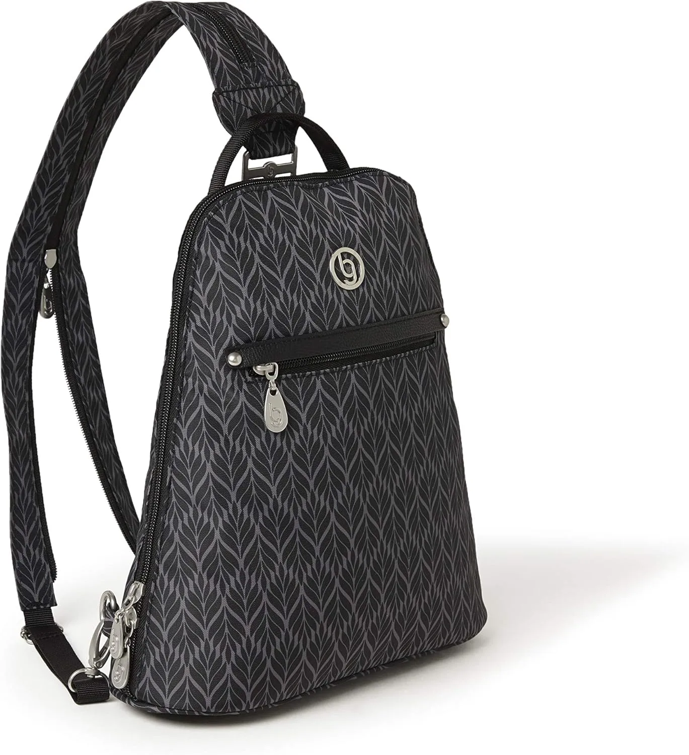 bg by baggallini Memphis Convertible Backpack - Lightweight, Carry-on Travel Bag With Multiple Pockets and RFID Protection (Geo Floral Print)