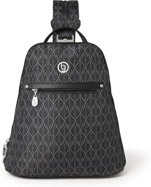 bg by baggallini Memphis Convertible Backpack - Lightweight, Carry-on Travel Bag With Multiple Pockets and RFID Protection (Geo Floral Print)
