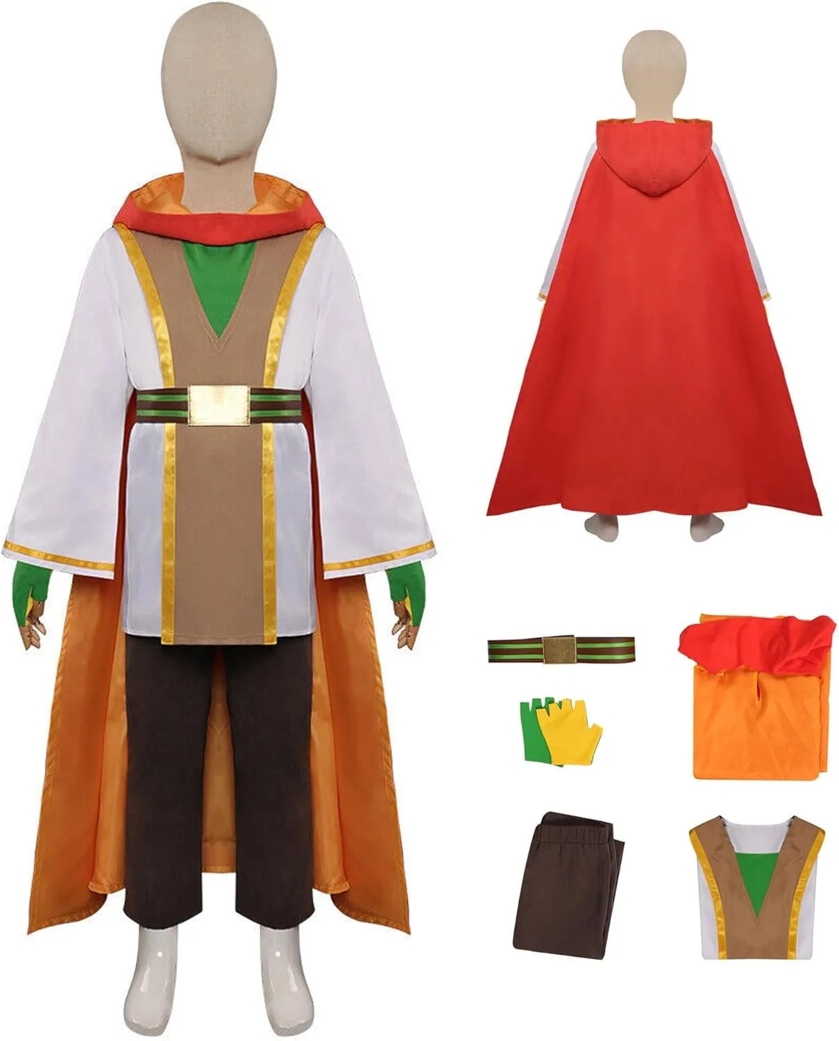 Boys Lys Solay Cosplay Nubs Costume Jedi Robe Cloak Young Jedi Uniform with Belt Full Set Halloween Outfits