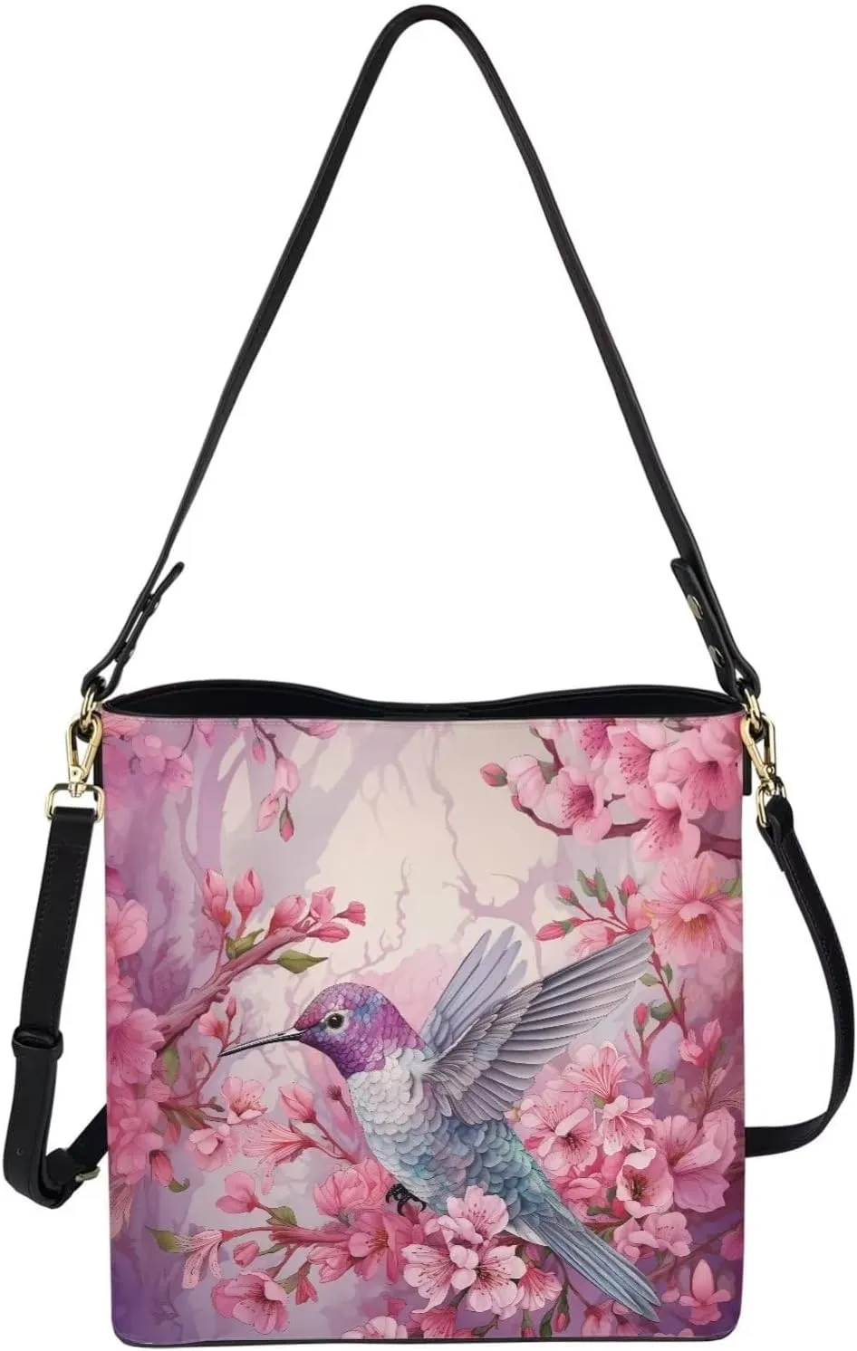 Bucket Tote Purse and Handbags Chic Shoulder Bag PU Leather Hobo Bag Large Capacity Wallet with Shoulder Strap