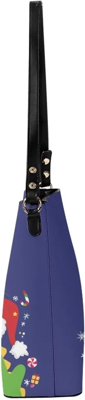 Bucket Tote Purse and Handbags Chic Shoulder Bag PU Leather Hobo Bag Large Capacity Wallet with Shoulder Strap