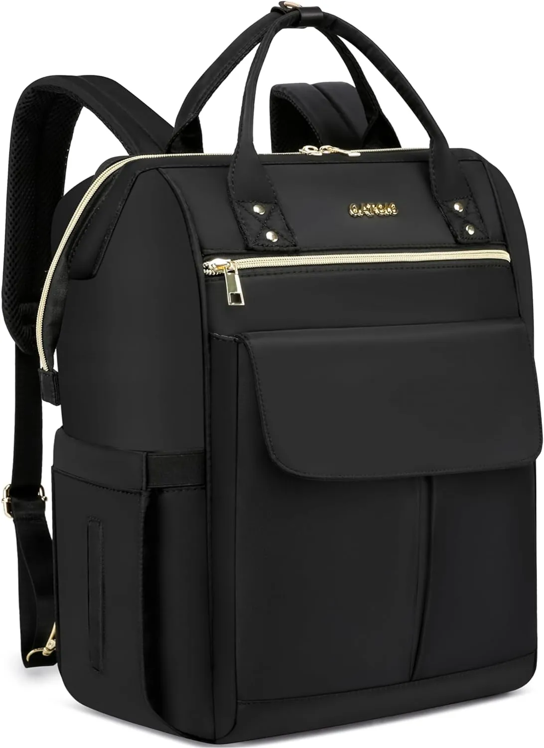 CAFELE Convertible Backpack for Women Men,School Backpacks for Teen Girls Boys,Large Wide Open Backpack with USB Charging Port, 17.3 Inch Work Laptop Backpack,Black(2321H-01)