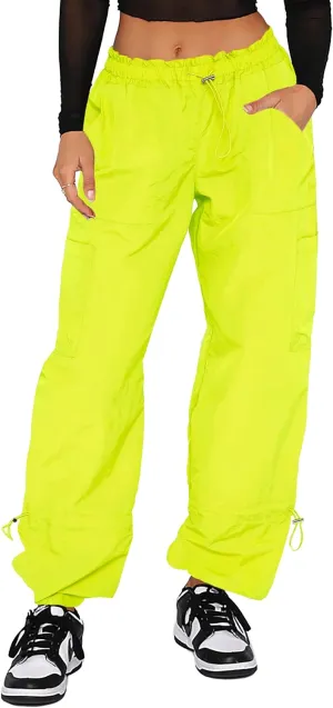 Cargo Pants Women, Parachute Pants for Women, Rave Y2K Festival Outfits