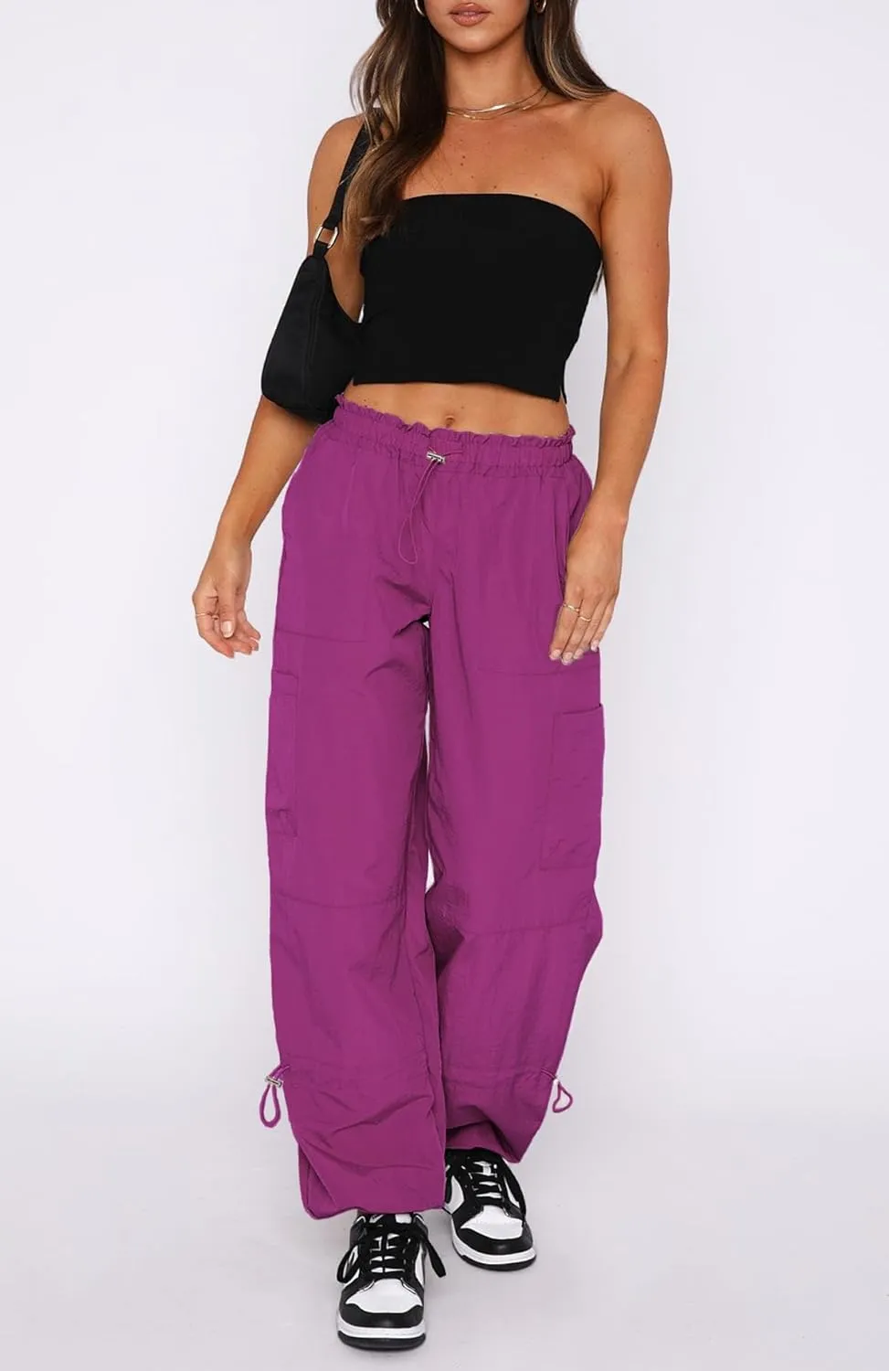 Cargo Pants Women, Parachute Pants for Women, Rave Y2K Festival Outfits