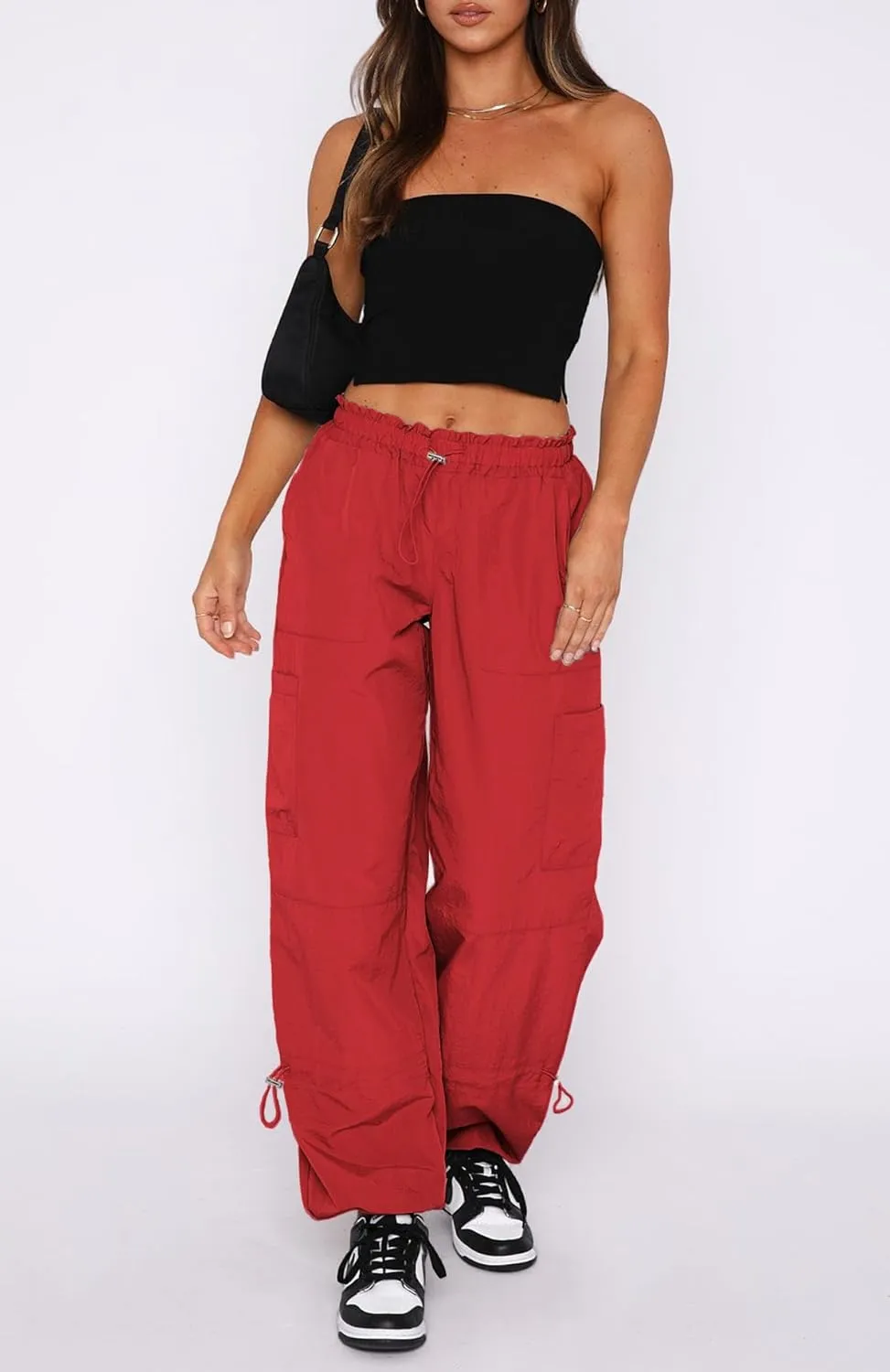Cargo Pants Women, Parachute Pants for Women, Rave Y2K Festival Outfits