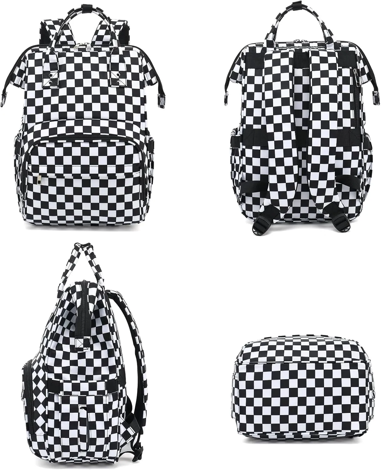 Checkered Lunch Backpack Laptop Backpack for Women, Girls School Backpack College Bookbags Travel Backpack
