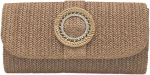 Chic Boho Clutch Purses for Women Straw Evening Handbag Rattan Woven Envelope Clutch Bag for Prom Party