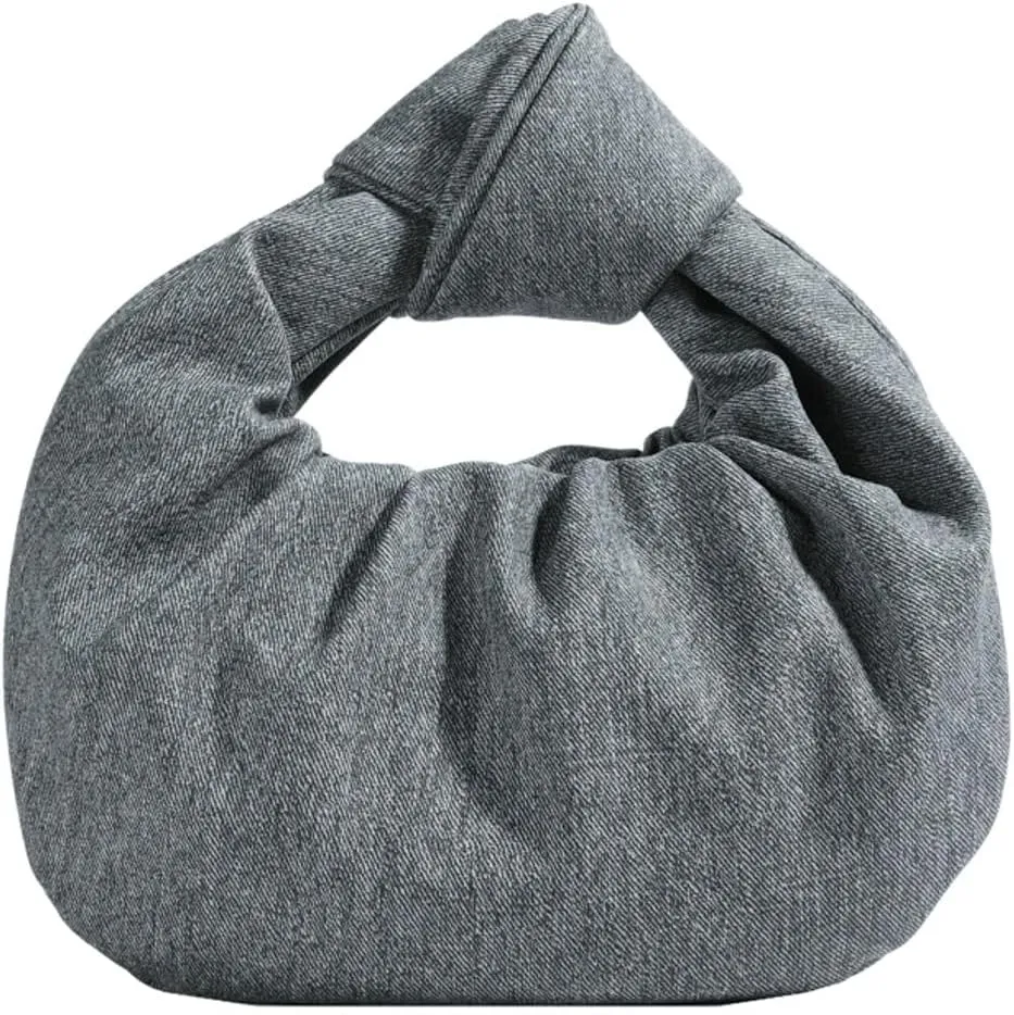 Chic Crescent Handbags for Women Small Cute Dumpling Tote Purse Soft Vegan Leather Clutch Trendy Pleated Satchel
