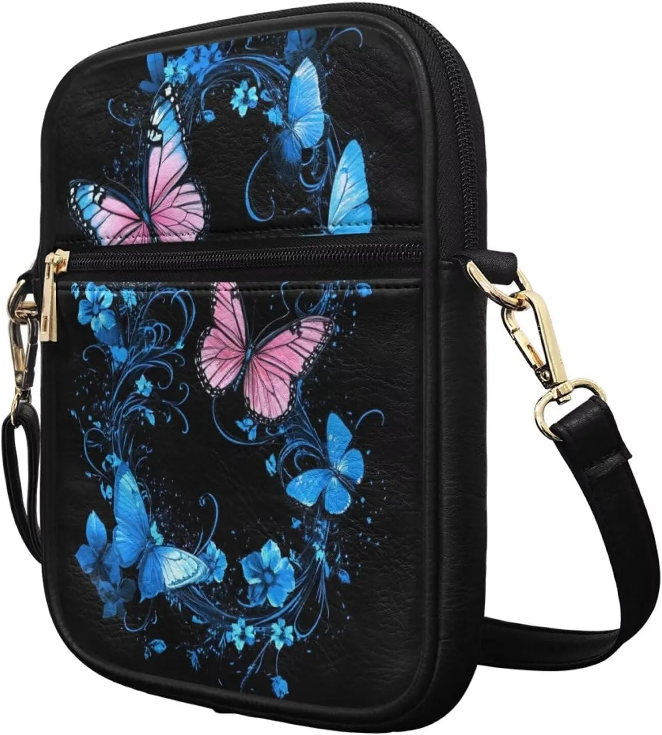 COEQINE Animal Messenger Bags Leather Cell Phone Purse Women Crossbody Bag Messenger Pouch Travel Wallet