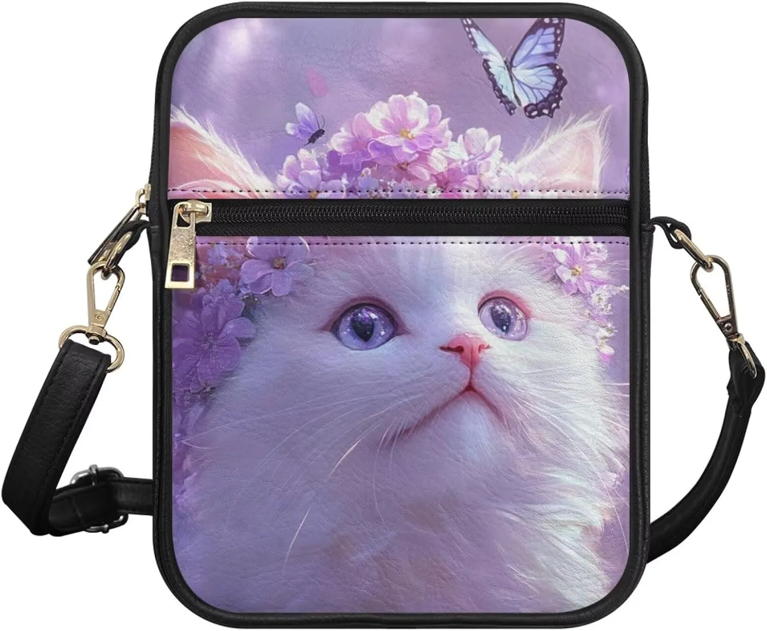 COEQINE Cute Crossbody Bag for Women Kawaii Messenger Bags Purse Cell Phone Shoulder Bag Mini Wallet Over Shoulder Strap