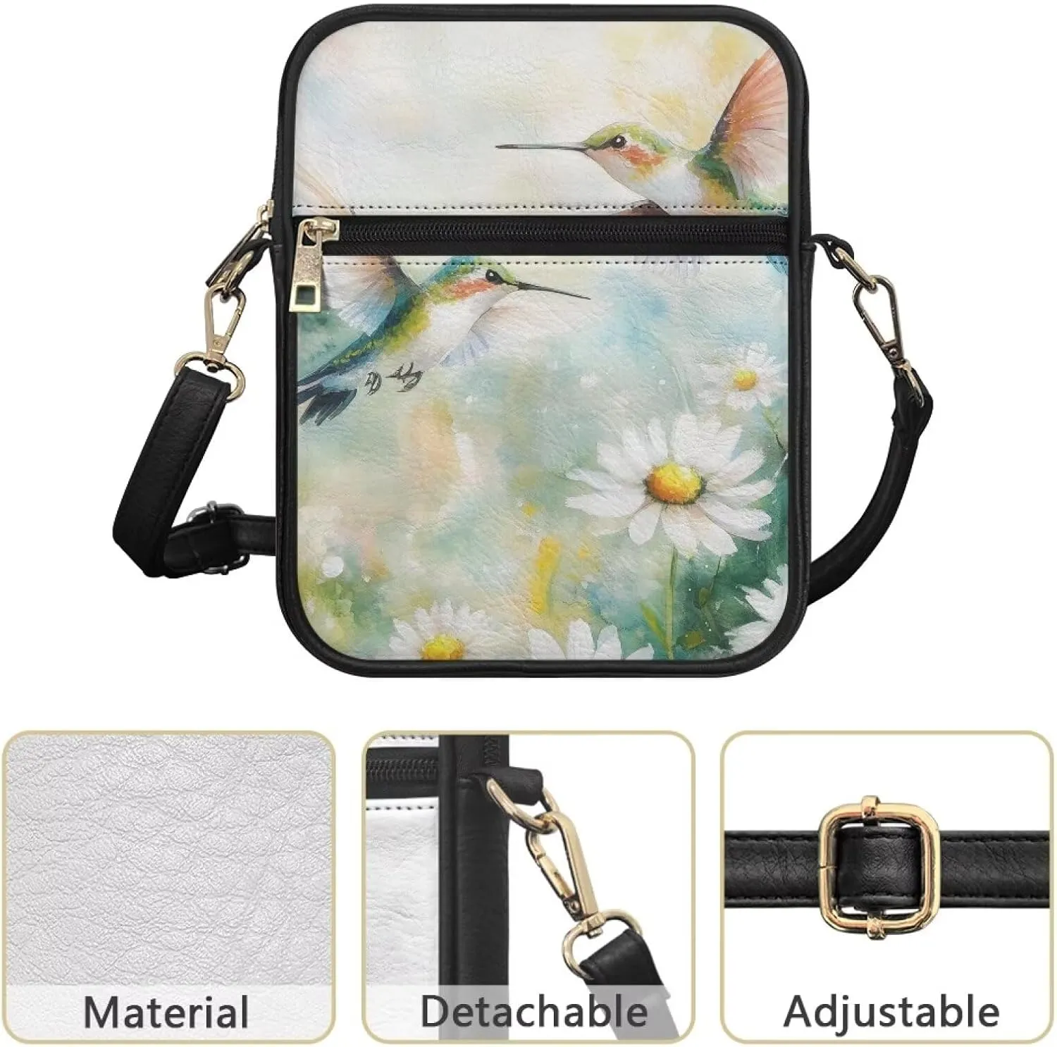 COEQINE Cute Crossbody Bag for Women Kawaii Messenger Bags Purse Cell Phone Shoulder Bag Mini Wallet Over Shoulder Strap
