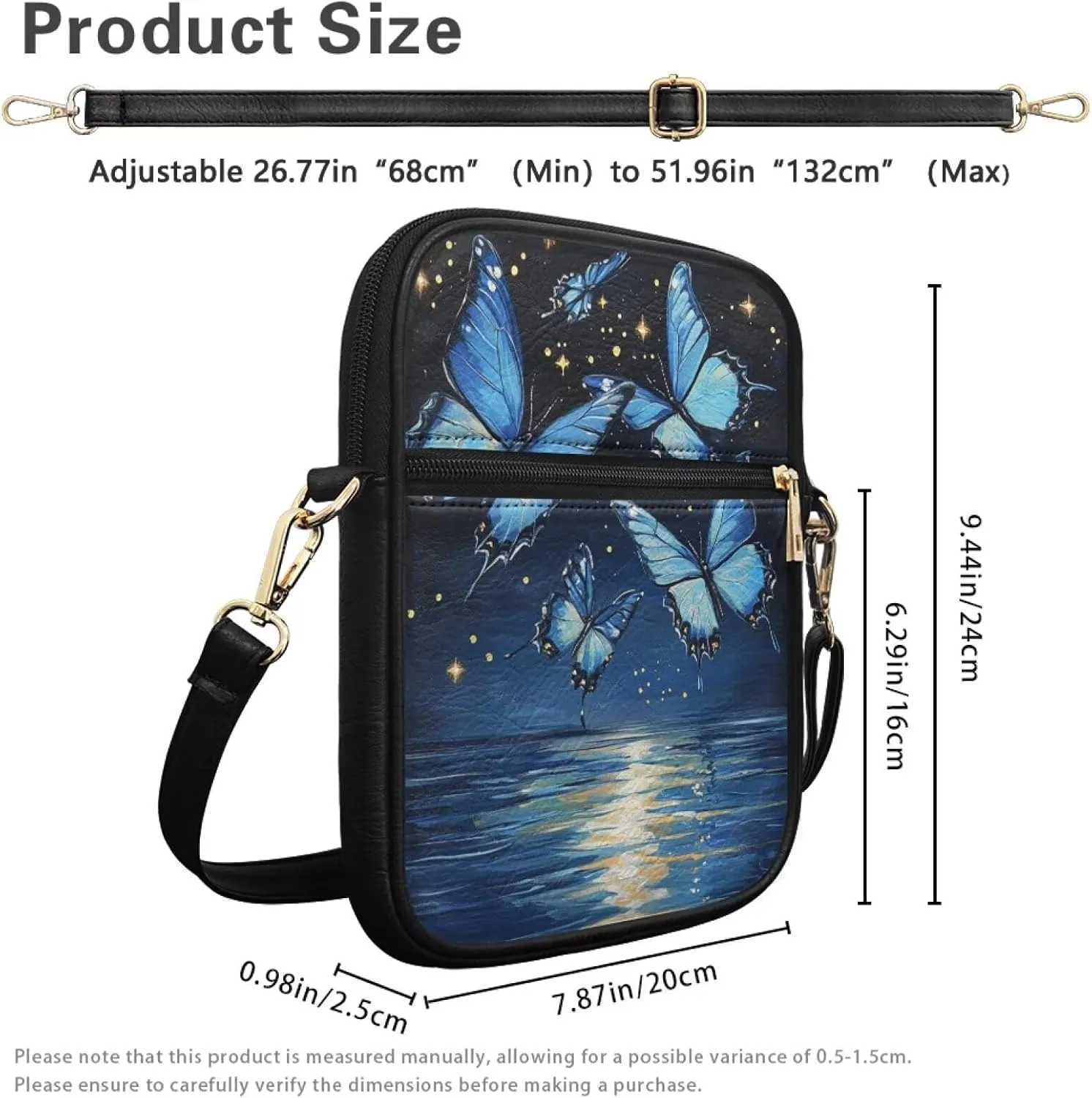 COEQINE Cute Crossbody Bag for Women Kawaii Messenger Bags Purse Cell Phone Shoulder Bag Mini Wallet Over Shoulder Strap