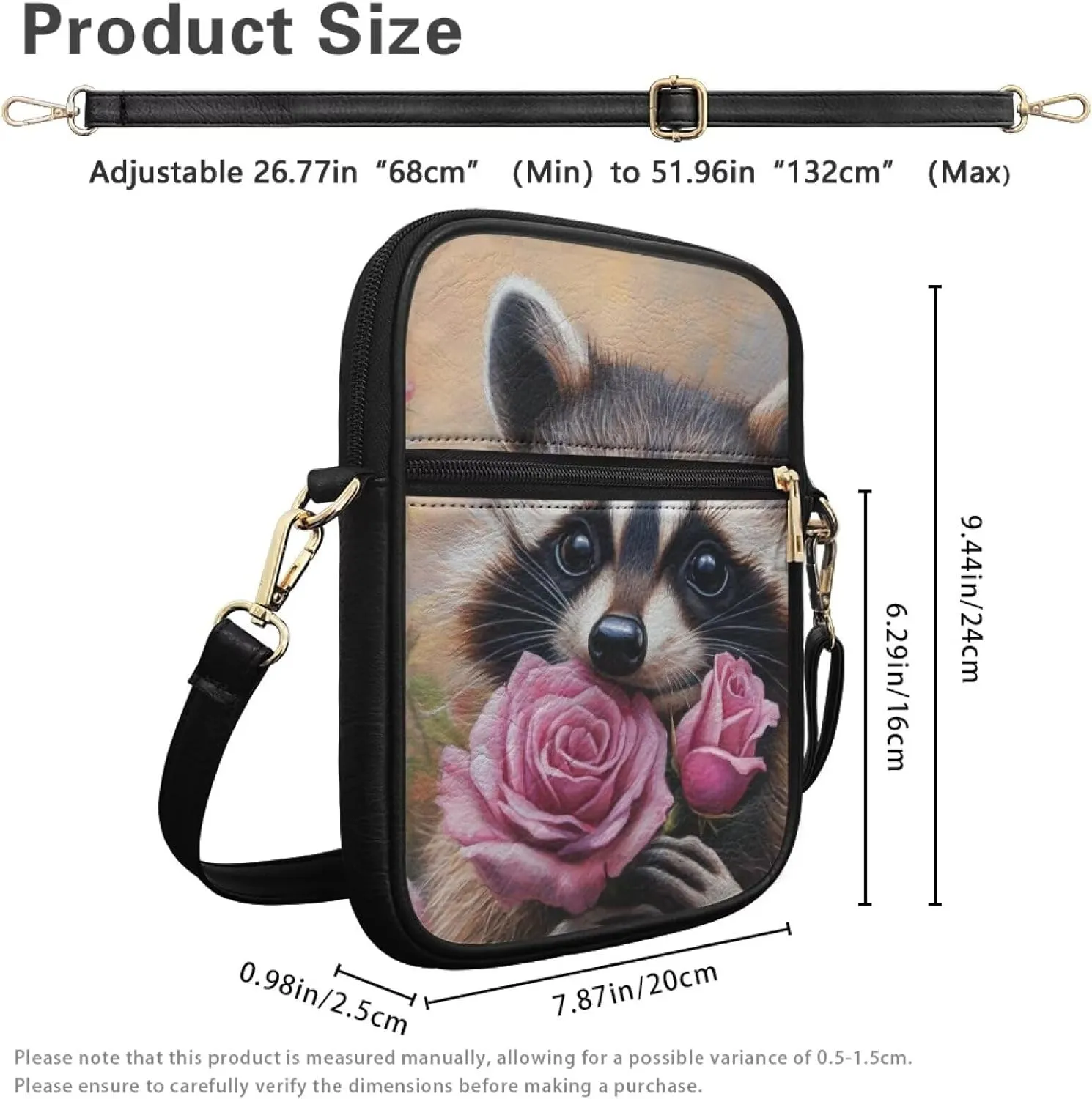 COEQINE Cute Crossbody Bag for Women Kawaii Messenger Bags Purse Cell Phone Shoulder Bag Mini Wallet Over Shoulder Strap