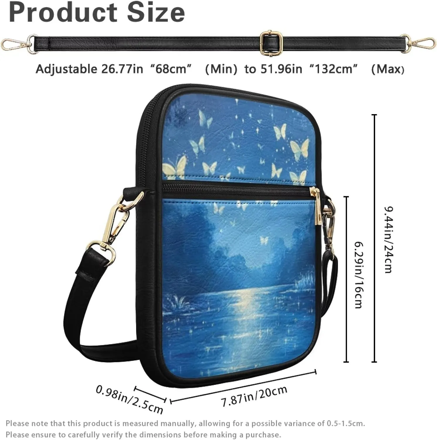 COEQINE Cute Crossbody Bag for Women Kawaii Messenger Bags Purse Cell Phone Shoulder Bag Mini Wallet Over Shoulder Strap