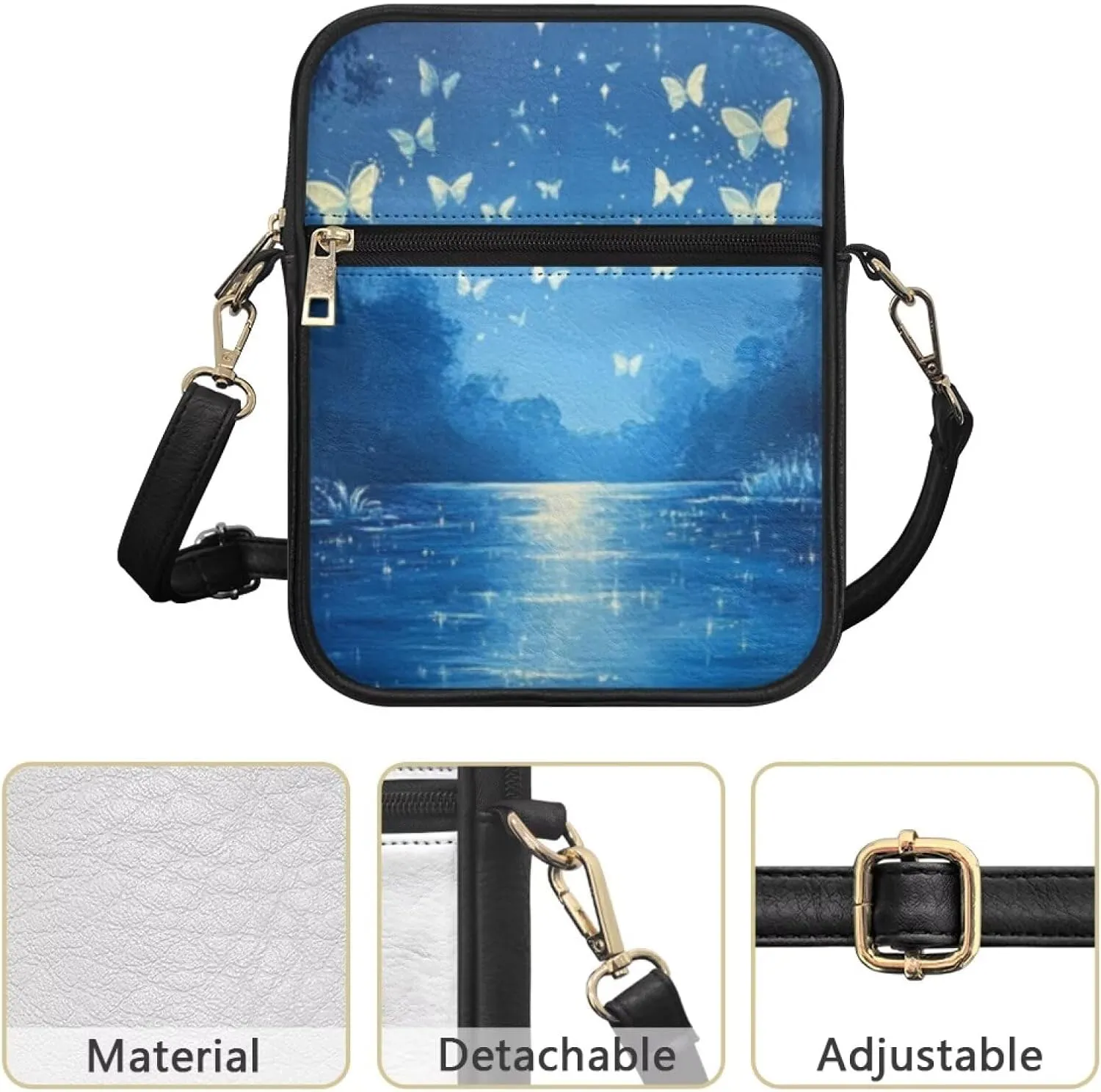 COEQINE Cute Crossbody Bag for Women Kawaii Messenger Bags Purse Cell Phone Shoulder Bag Mini Wallet Over Shoulder Strap