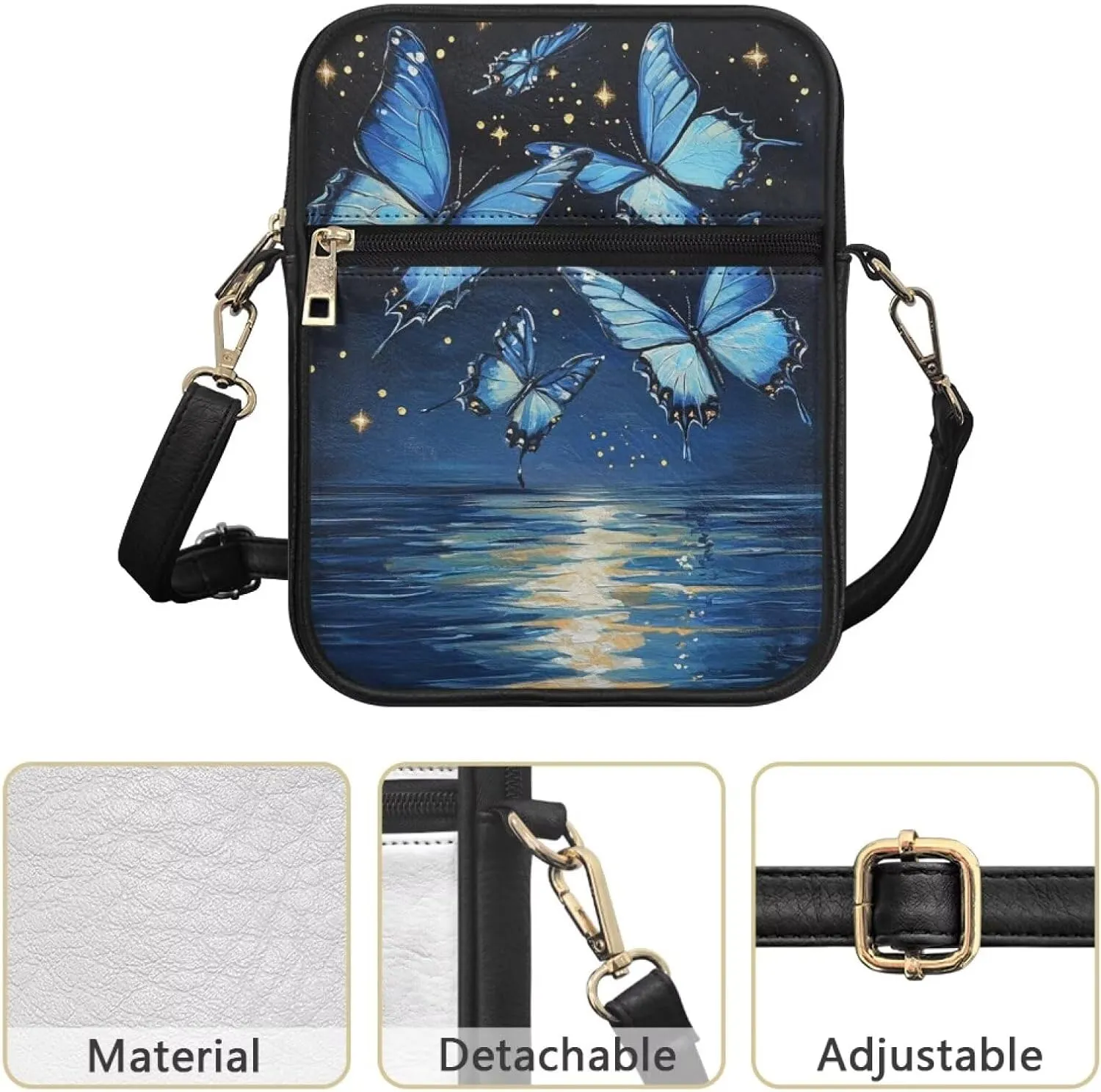 COEQINE Cute Crossbody Bag for Women Kawaii Messenger Bags Purse Cell Phone Shoulder Bag Mini Wallet Over Shoulder Strap