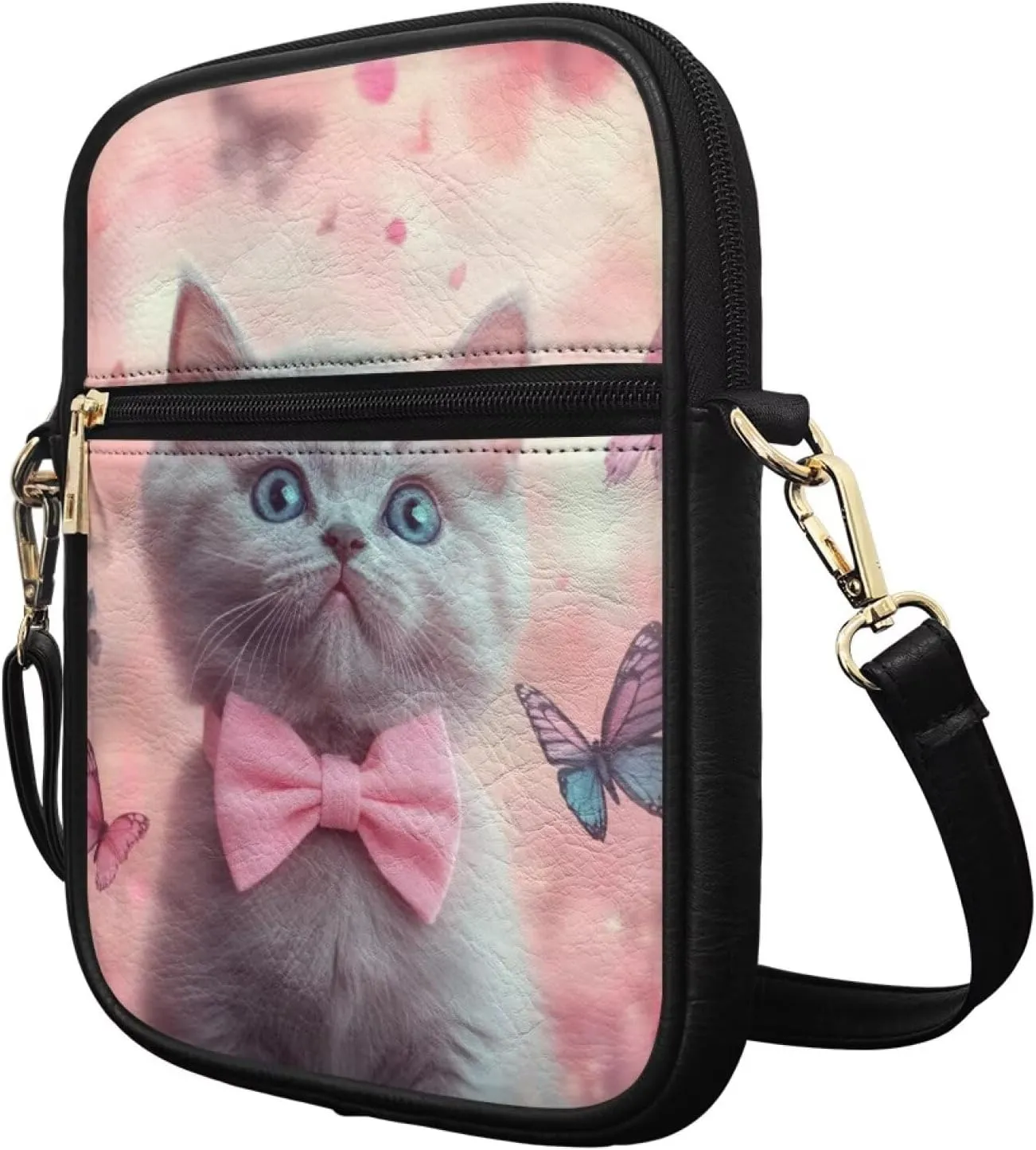 COEQINE Cute Messenger Bag for Women Pink Leather Crossbody Shoulder Bag Handbag Satchel Bags for Work Travel