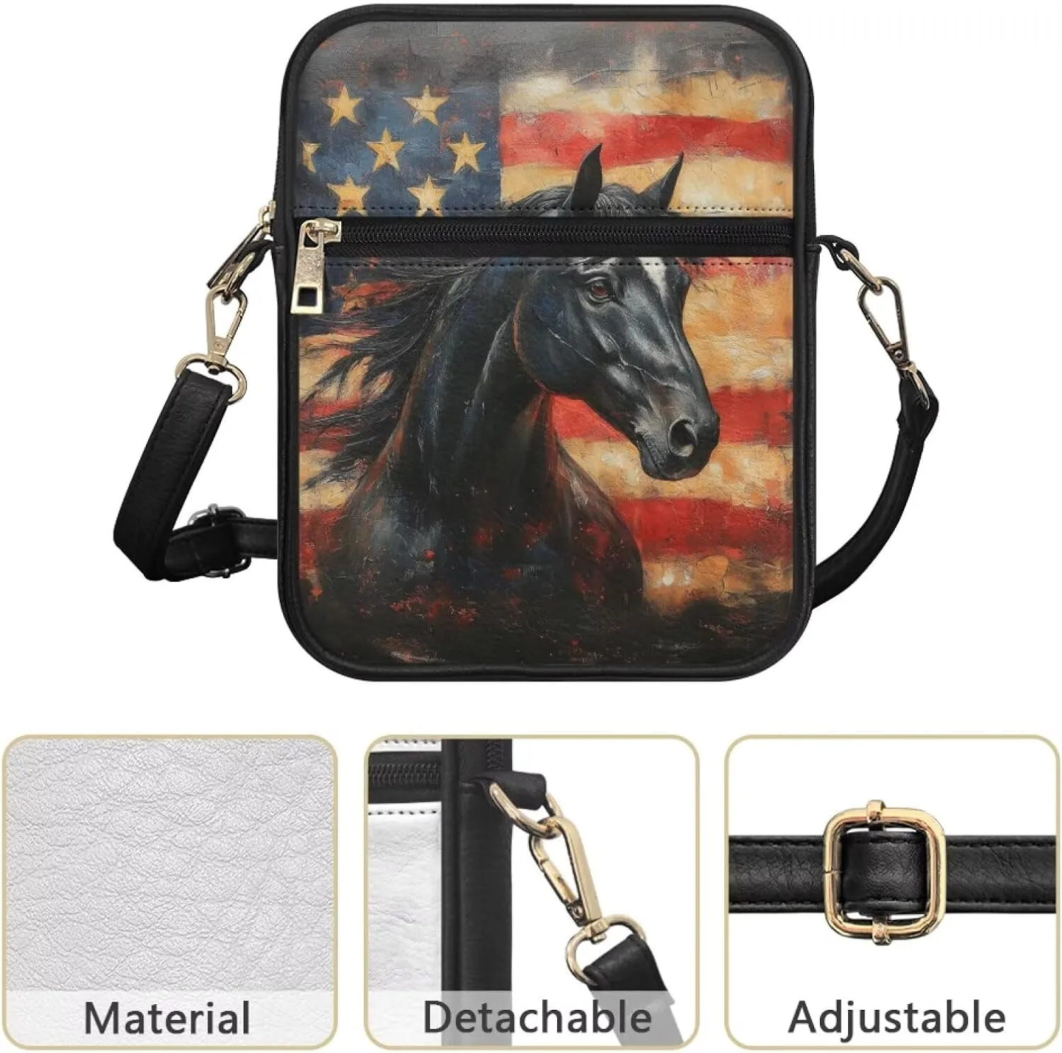 COEQINE Leather Messenger Bag for Men Cool Small Leather Sling Shoulder Bag Messenger Pack for Men, Man Purse