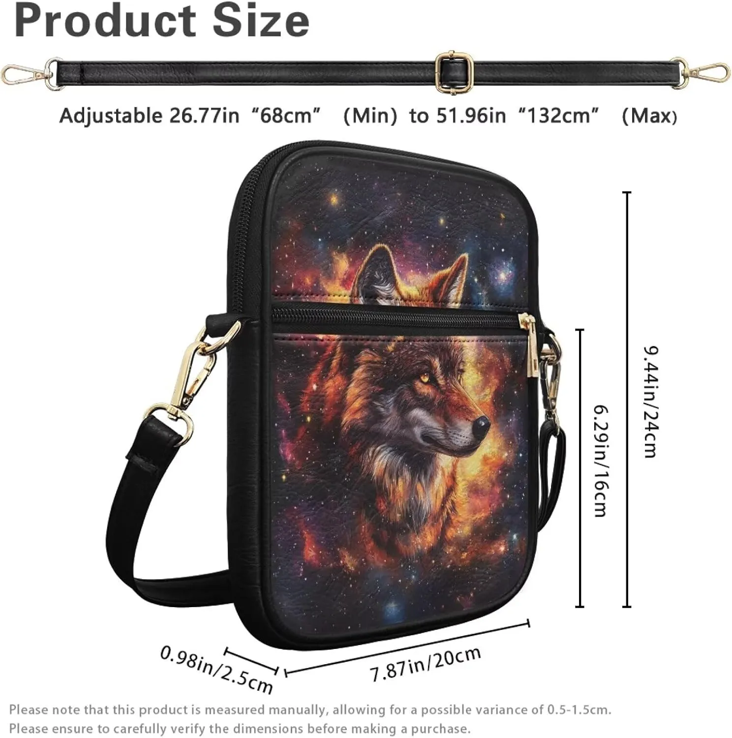 COEQINE Leather Messenger Bag for Men Cool Small Leather Sling Shoulder Bag Messenger Pack for Men, Man Purse