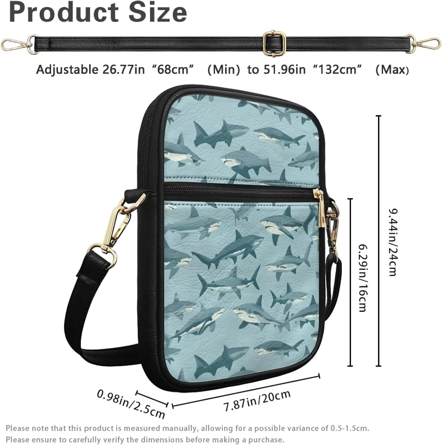 COEQINE Leather Messenger Bag for Men Cool Small Leather Sling Shoulder Bag Messenger Pack for Men, Man Purse