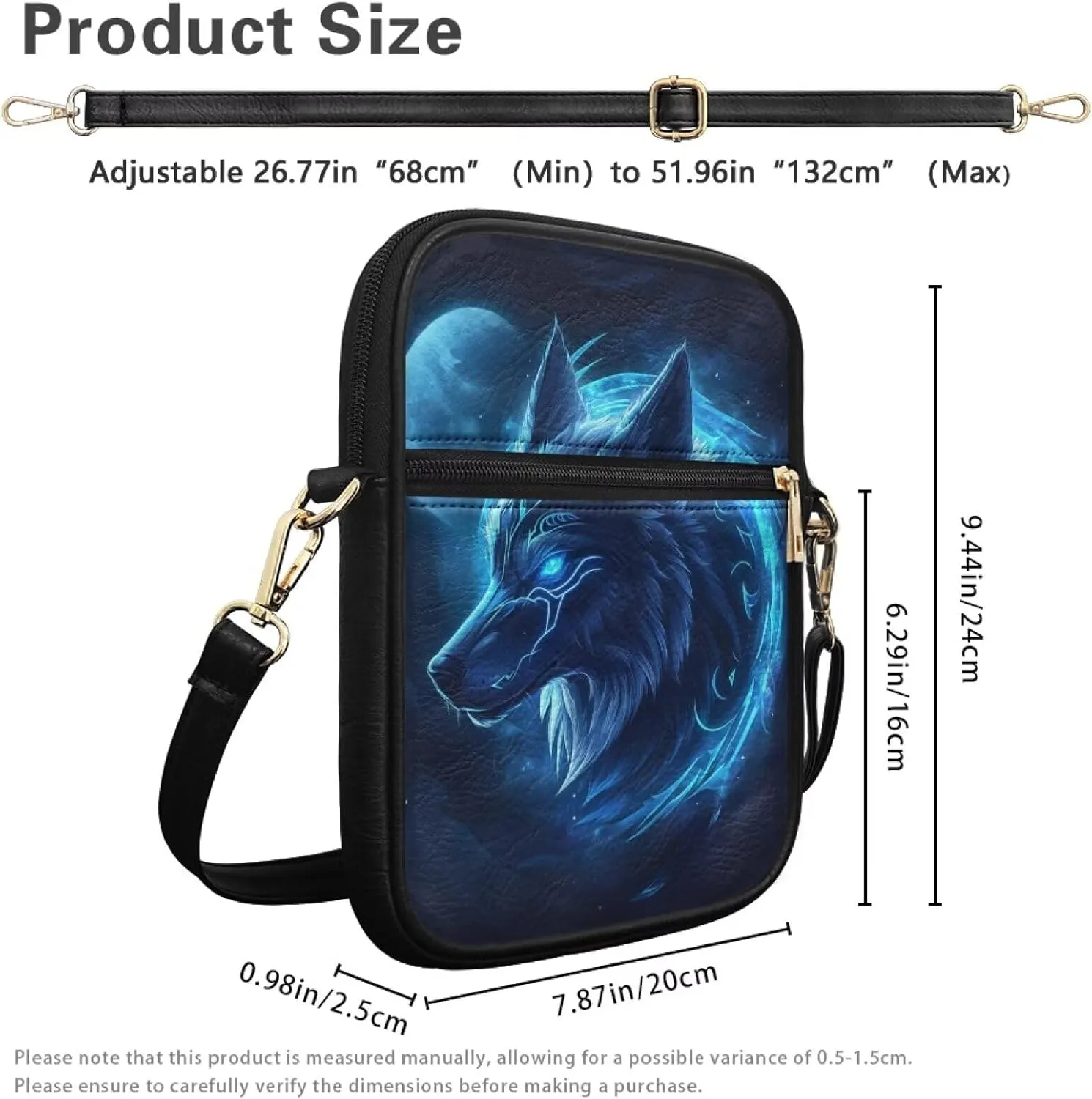 COEQINE Leather Messenger Bag for Men Cool Small Leather Sling Shoulder Bag Messenger Pack for Men, Man Purse