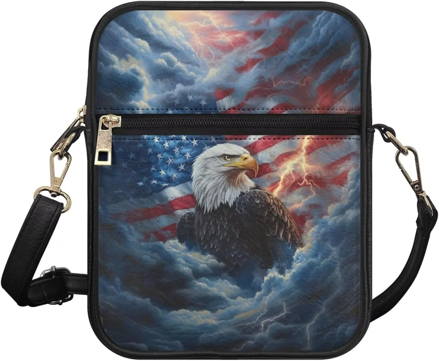 COEQINE Leather Messenger Bag for Men Cool Small Leather Sling Shoulder Bag Messenger Pack for Men, Man Purse