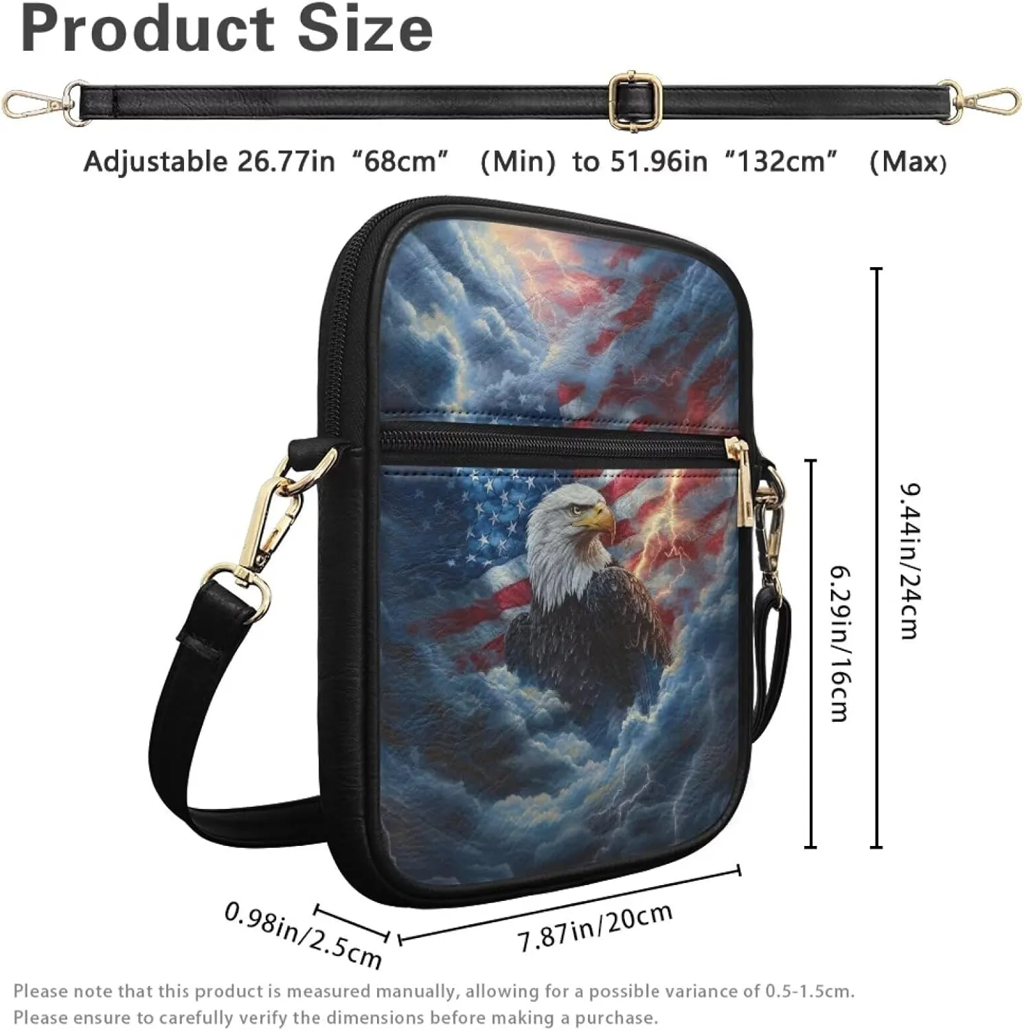 COEQINE Leather Messenger Bag for Men Cool Small Leather Sling Shoulder Bag Messenger Pack for Men, Man Purse