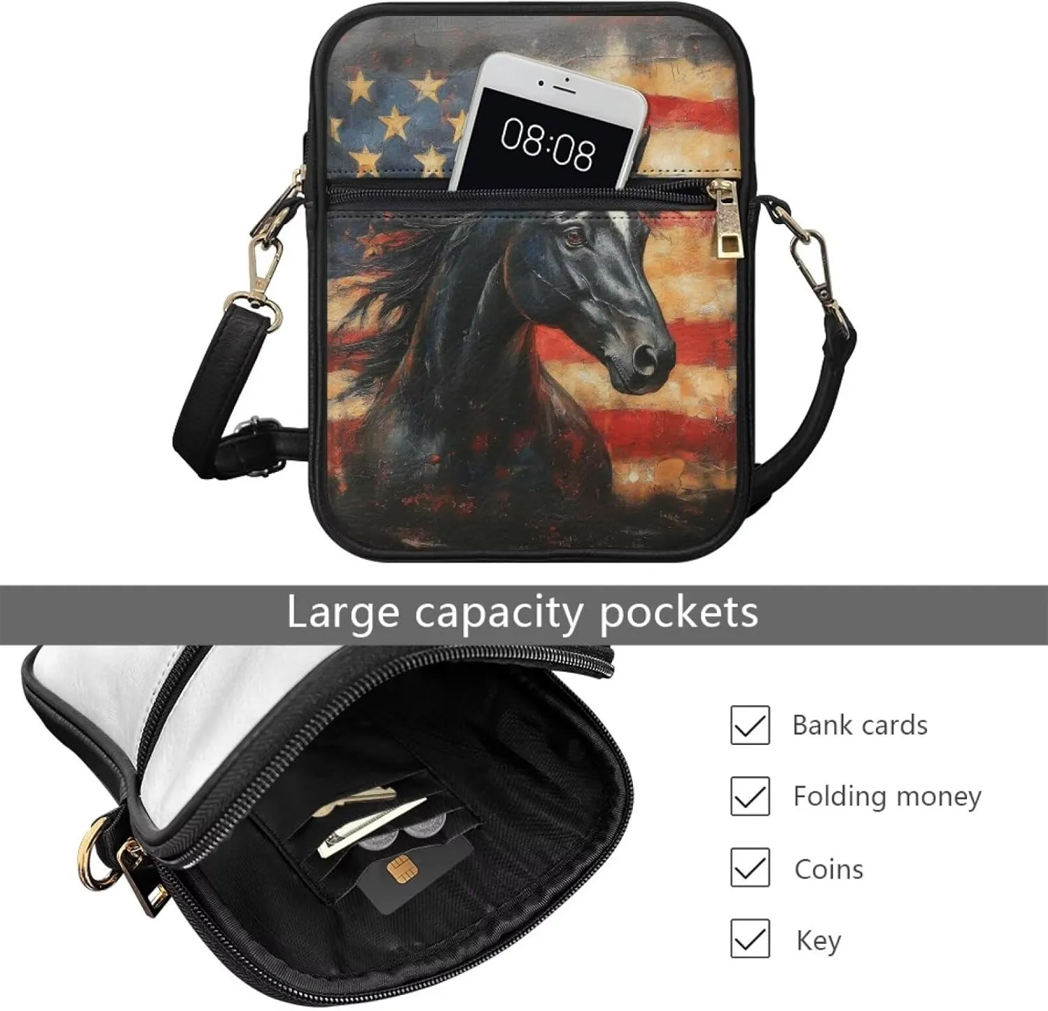 COEQINE Leather Messenger Bag for Men Cool Small Leather Sling Shoulder Bag Messenger Pack for Men, Man Purse