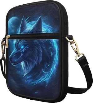 COEQINE Leather Messenger Bag for Men Cool Small Leather Sling Shoulder Bag Messenger Pack for Men, Man Purse