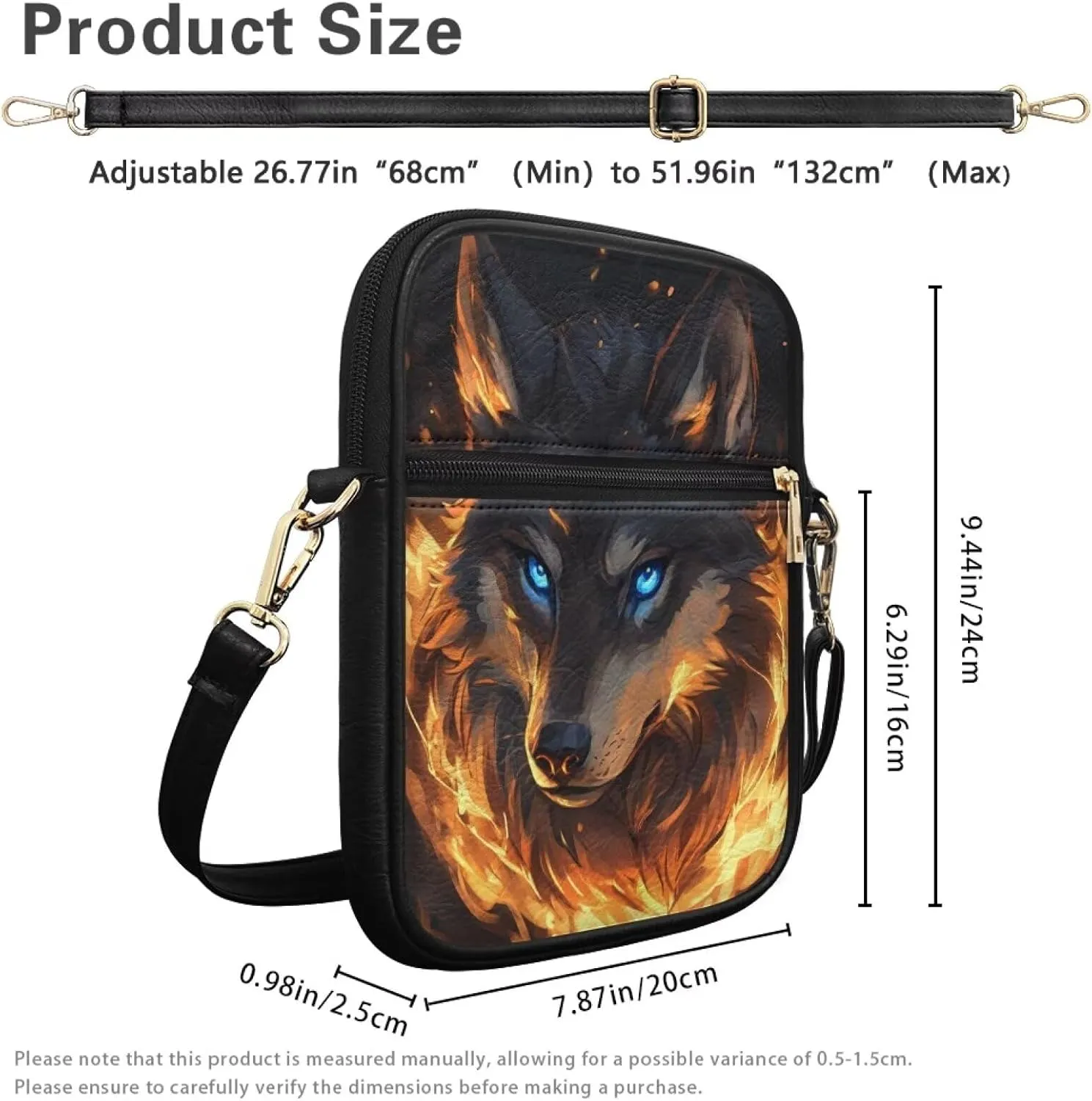 COEQINE Leather Messenger Bag for Men Crossbody Shoulder Bag for Work Cell Phone for Travel Gym