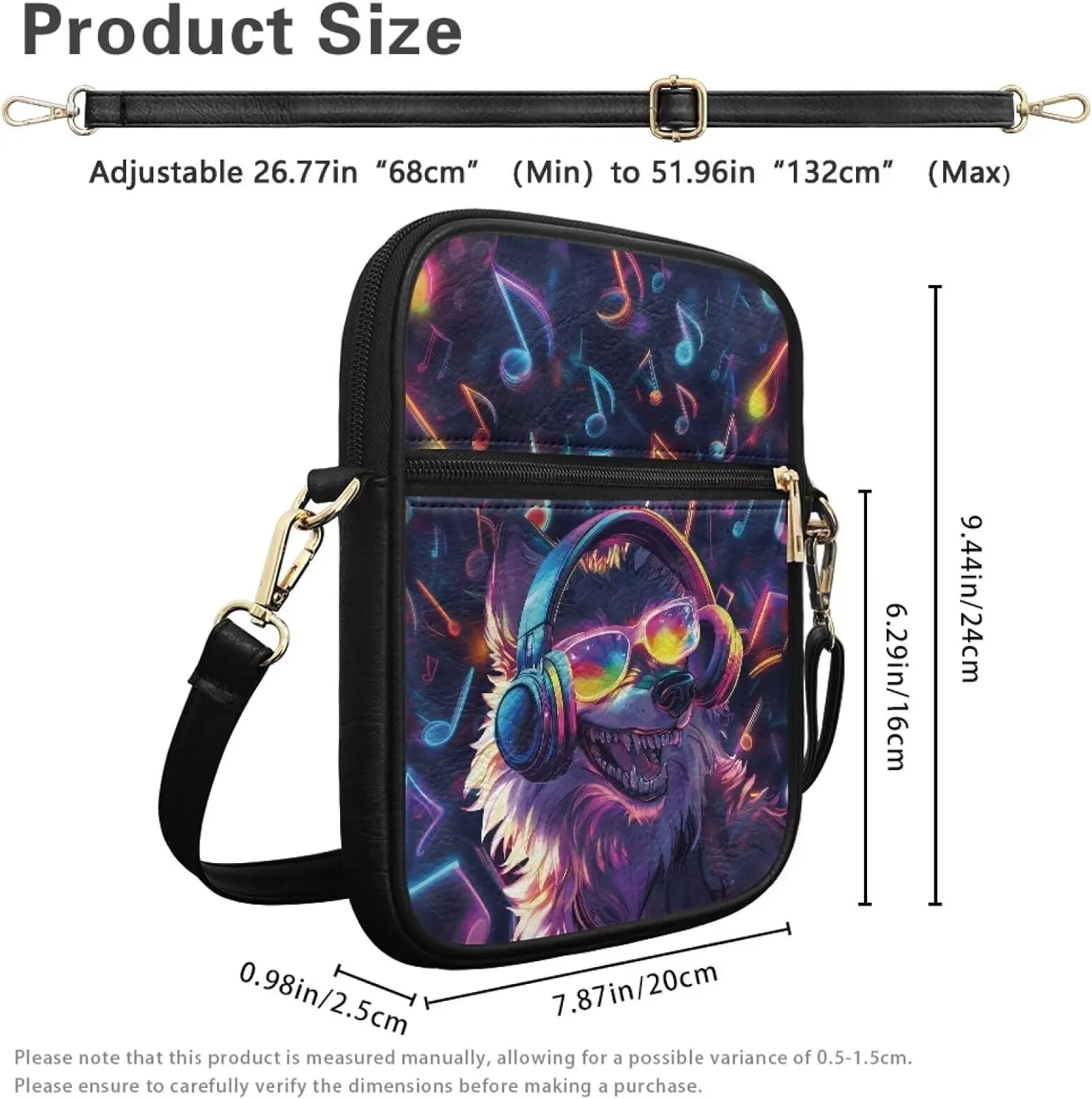 COEQINE Leather Messenger Bag for Men for Work Waterproof Crossbody Bag Adult Aesthetic Small Shing Bag for Cell Phone Case