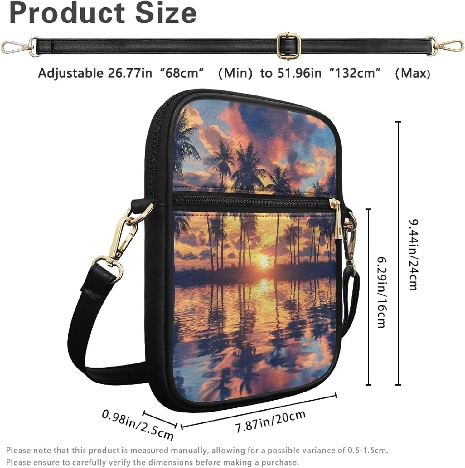 COEQINE Leather Messenger Bag for Men for Work Waterproof Crossbody Bag Adult Aesthetic Small Shing Bag for Cell Phone Case