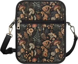 COEQINE Leather Messenger Bag for Men for Work Waterproof Crossbody Bag Adult Aesthetic Small Shing Bag for Cell Phone Case