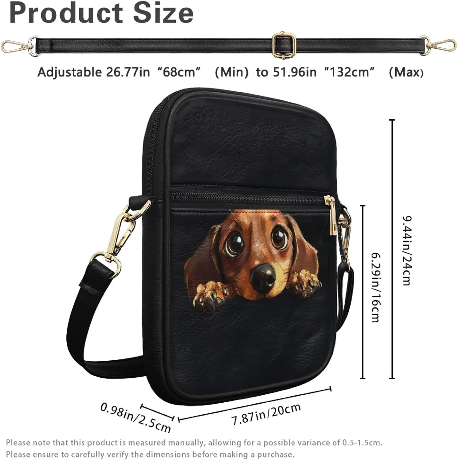 COEQINE Leather Messenger Bag for Men for Work Waterproof Crossbody Bag Adult Aesthetic Small Shing Bag for Cell Phone Case