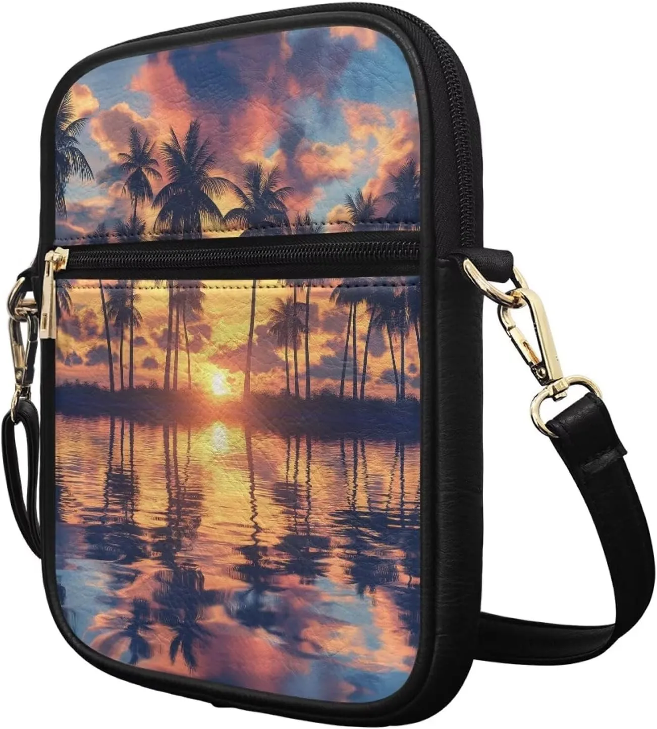 COEQINE Leather Messenger Bag for Men for Work Waterproof Crossbody Bag Adult Aesthetic Small Shing Bag for Cell Phone Case