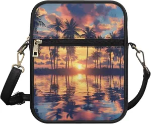 COEQINE Leather Messenger Bag for Men for Work Waterproof Crossbody Bag Adult Aesthetic Small Shing Bag for Cell Phone Case