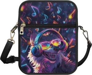 COEQINE Leather Messenger Bag for Men for Work Waterproof Crossbody Bag Adult Aesthetic Small Shing Bag for Cell Phone Case