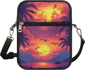 COEQINE Leather Messenger Bag for Men for Work Waterproof Crossbody Bag Adult Aesthetic Small Shing Bag for Cell Phone Case