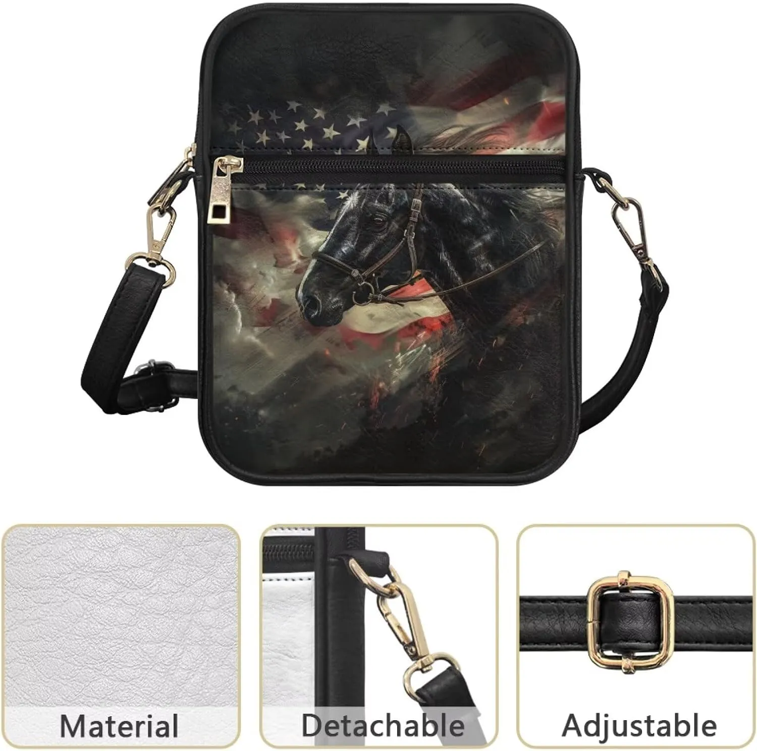 COEQINE Leather Messenger Bags for Men Crossbody Bag Aesthetic Small Shoulder Bag Waterproof Crossbody Bag Business Work