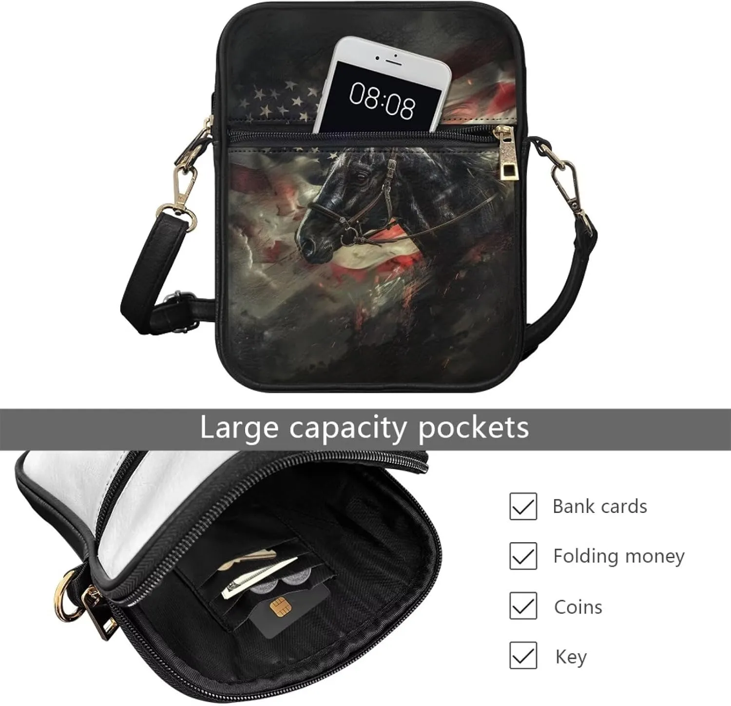 COEQINE Leather Messenger Bags for Men Crossbody Bag Aesthetic Small Shoulder Bag Waterproof Crossbody Bag Business Work