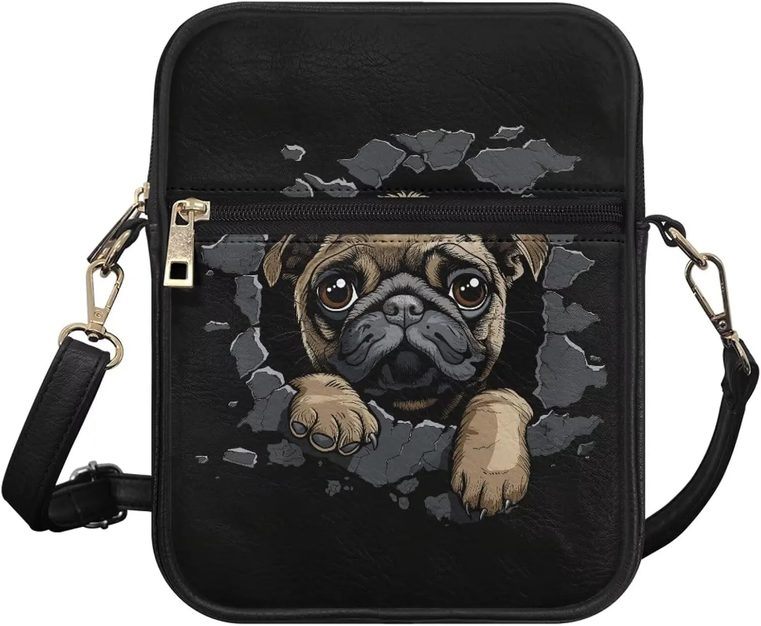 COEQINE Leather Messenger Bags for Men Crossbody Bag Aesthetic Small Shoulder Bag Waterproof Crossbody Bag Business Work