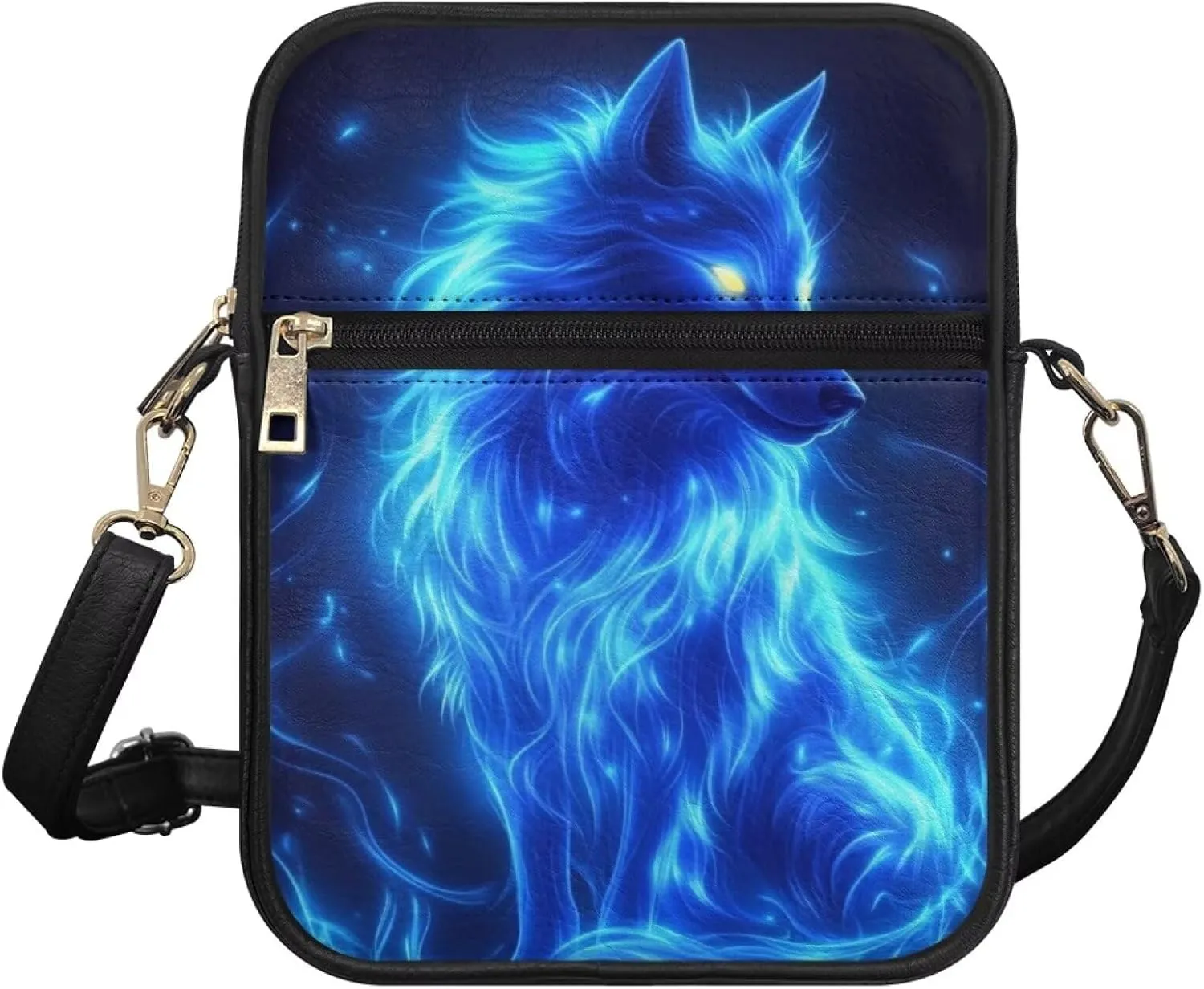 COEQINE Leather Messenger Bags for Men Crossbody Bag Aesthetic Small Shoulder Bag Waterproof Crossbody Bag Business Work
